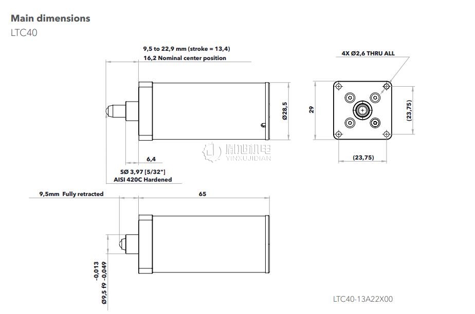 PiezoMotor LTC40 压电马达 直线电机