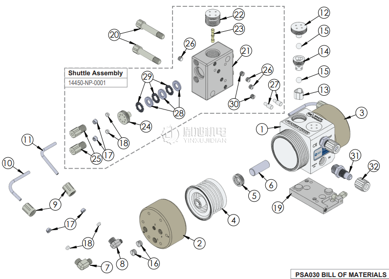 White knight 防腐隔膜泵：White knight PSA系列 PSA015 PSA030 PSA060 PSA140