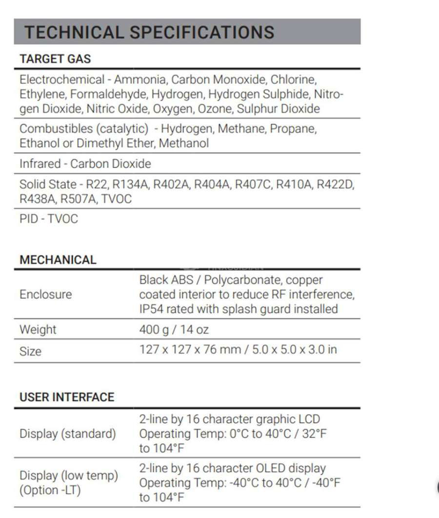 CRITICALENVIRONMENT cGas - CRITICALENVIRONMENT检测器模拟变送器cGas