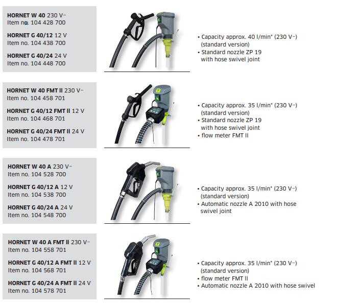 Tecalemit 电动泵 油枪 HORNET W40 - Tecalemit 加油站设备的~品牌
