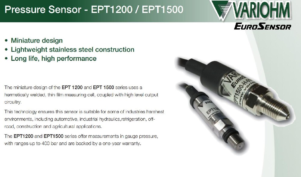 Variohm 压力传感器 EPT1200-K-01000-B-3-A