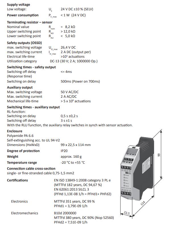 ASO ELMON 安全继电器 ELMON rail 39-726 1119-0010