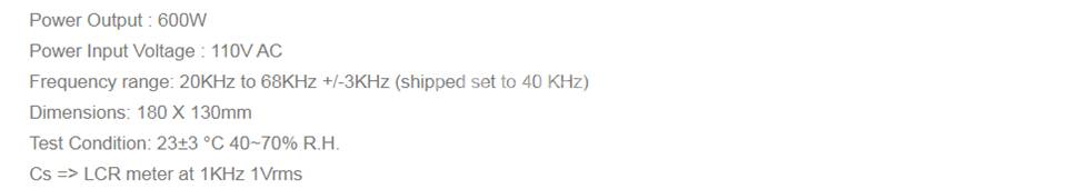 STEMINC超声波发生器SMUG600W2068ND STEMINC SMUG600W2068ND
