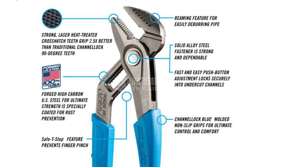 CHANNELLOCK SPEEDGRIP 430X - CHANNELLOCK直爪舌槽钳