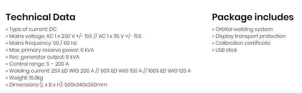 ORBITEC EVO 200 WP - ORBITEC轨道焊接控制器EVO 200 WP ORBITEC EVO 200 WP - ORBITEC轨道焊接控制器EVO 200 WP