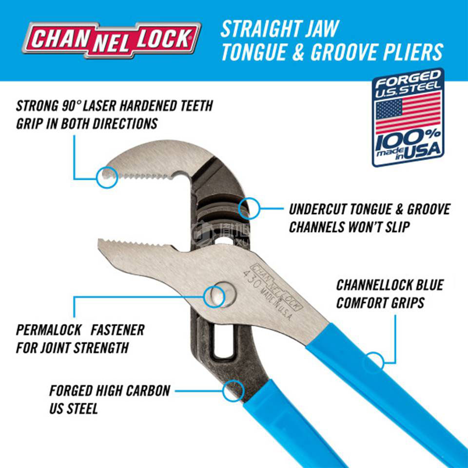 CHANNELLOCK 430 - CHANNELLOCK榫槽钳430